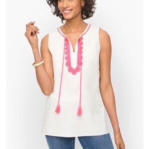 NWT Talbots Tunic with Embroidered Details